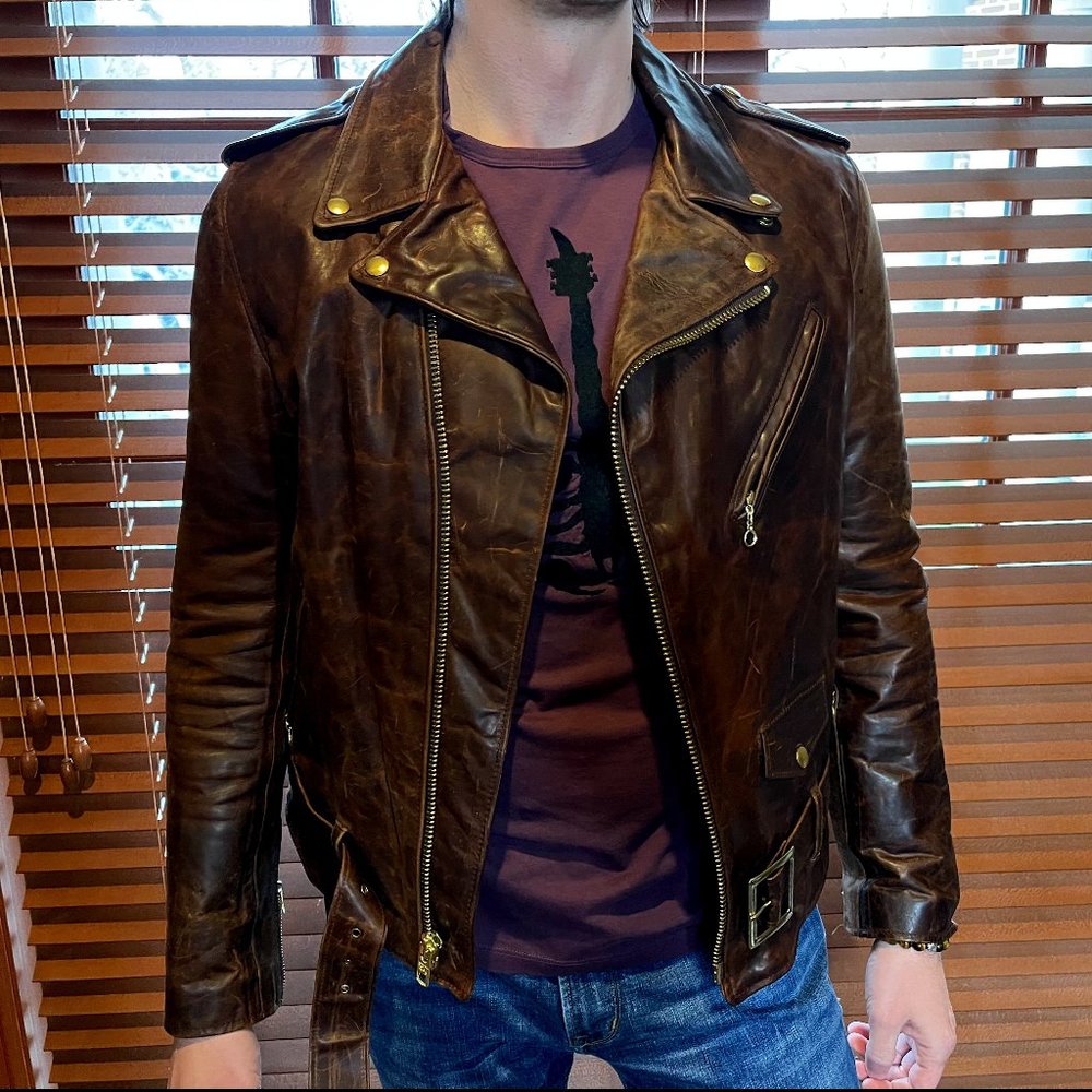 Schott NYC Perfecto Brown Leather Jacket